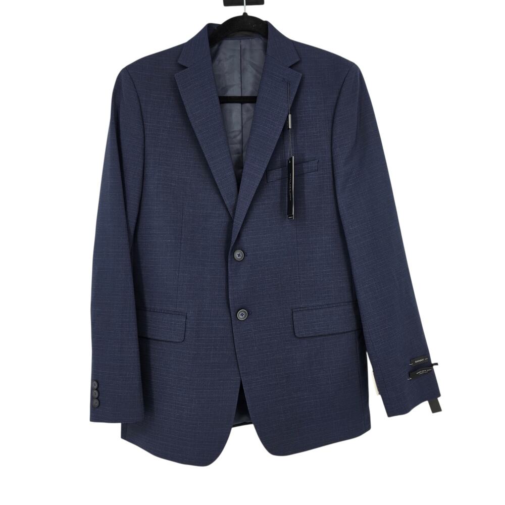 NWT Marc New York Navy Blue Cromwell Skinny Fit Stretch Blazer Size 20 Husky